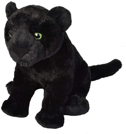 Peluche Jaguar De 30 Cm Noir