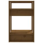 vidaXL Bibliothèque/Cloison Marron miel 41x35x57 cm Pin solide