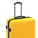 vidaXL Valise rigide 3 Pièces Jaune ABS