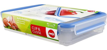 Boîte à charcuterie CLIP & CLOSE 1,65 L (L)265 x (P)194 x (H)60 mm Transparent EMSA
