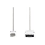 NEDIS Mini DisplayPort - DisplayPort Cable - Mini DisplayPort Male  -  DisplayPort Male - 2.0 m - Blanc