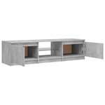 vidaXL Meuble TV avec lumières LED gris béton 140x40x35 5 cm