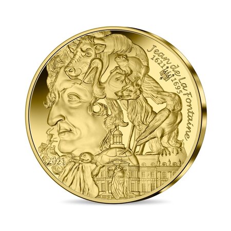 Monnaie de 5€ Or BE - Jean de la fontaine