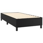 vidaXL Lit à sommier tapissier avec matelas Noir 90x190 cm Similicuir