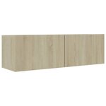 vidaXL Meuble TV Chêne sonoma 100x30x30 cm Aggloméré