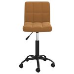vidaXL Chaises pivotantes à manger lot de 4 marron velours