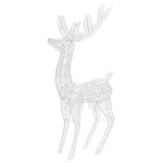 vidaXL Rennes de Noël XXL Acrylique 250 LED 3 Pièces 180 cm Blanc chaud