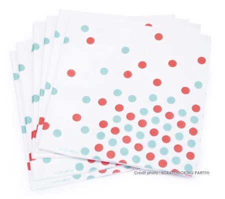 Serviettes confettis 33cm 20 pièces
