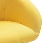 vidaXL Chaises pivotantes à manger lot de 6 jaune tissu