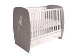 Lit NEVA 120 x 60 avec tiroir AMIS ZEN BLANC-GRIS