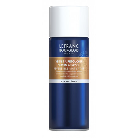 Vernis aérosol satiné a retoucher surfin 400ml lefranc bourgeois