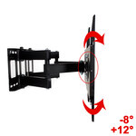 Tectake Support mural TV 32"- 65" inclinable,VESA max.: 600x400, max. 120kg