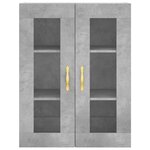 vidaXL Buffet haut Gris béton 69 5x34x180 cm Bois d'ingénierie