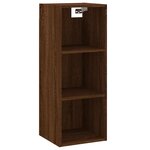vidaXL Buffet haut Chêne marron 34 5x34x180 cm Bois d'ingénierie