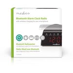 NEDIS CLAR006BK Radio-Réveil Numérique - Chargeur de Téléphone Sans Fil - FM - Bluetooth - Stéréo