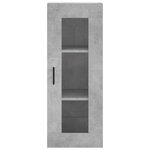 vidaXL Buffet haut Gris béton 34 5x34x180 cm Bois d'ingénierie