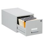 Tiroir pour fiche bristrol en acier, A5, gris DURABLE