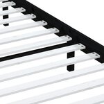 vidaXL Cadre de lit Noir Bois massif 180x200 cm Super King