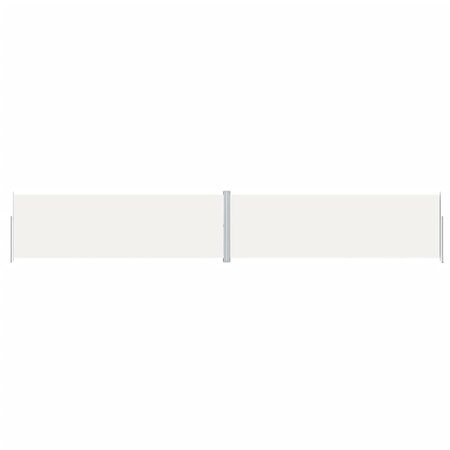 vidaXL Auvent latéral rétractable Crème 200x1200 cm