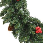 vidaXL Arbres de Noël artificiels 2 Pièces et couronne  guirlande et LED