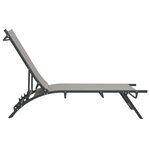 vidaXL Chaises longues 2 Pièces Textilène et acier