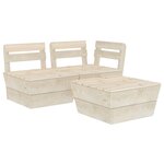 vidaXL Salon de jardin palette 3 Pièces Bois d'épicéa imprégné