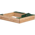 Bac à sable en bois avec rangements et bâche amy