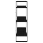 vidaXL Bibliothèque à 3 niveaux Noir 80x30x105 cm Bois de pin massif