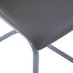vidaXL Chaises à manger cantilever lot de 4 gris similicuir