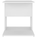 vidaXL Table d'appoint Blanc 45x45x48 cm Aggloméré