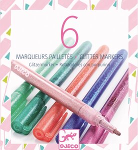 6 marqueurs pailletes sweet