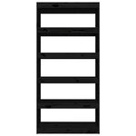 vidaXL Bibliothèque/Séparateur de pièce Noir 80x30x167 4 cm Pin solide