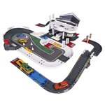 Majorette centre d'expérimentation jouet et 5 véhicules jouet porsche