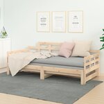 vidaXL Lit coulissant Bois de pin solide 2x(90x200) cm