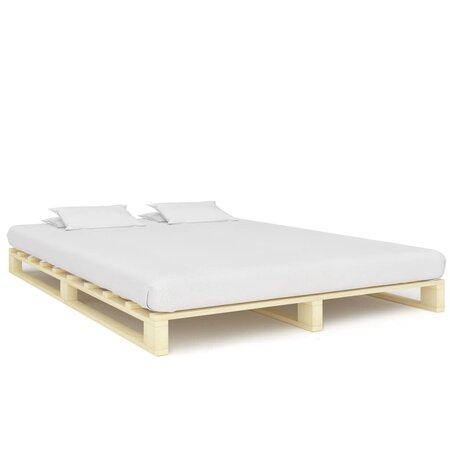 vidaXL Cadre de lit de palette Bois de pin massif 160 x 200 cm