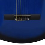 vidaXL Jeu de guitare classique d'enfant et débutant 8Pièces Bleu 3/4 36"