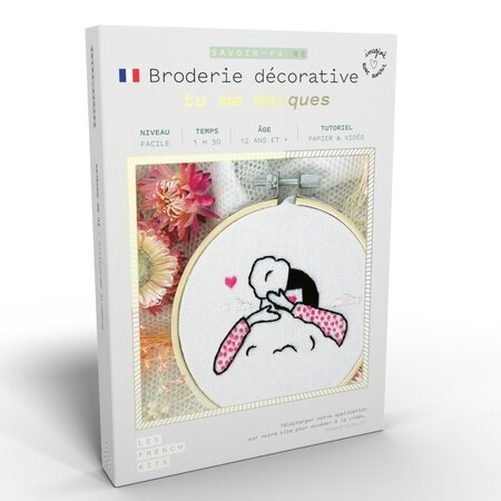 Coffret DIY - Broderie décorative - Amoureux