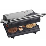 Bestron Gril à panini 750 W Argenté et noir Acier inoxydable APG150