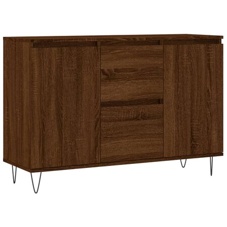 vidaXL Buffet chêne marron 104x35x70 cm bois d'ingénierie