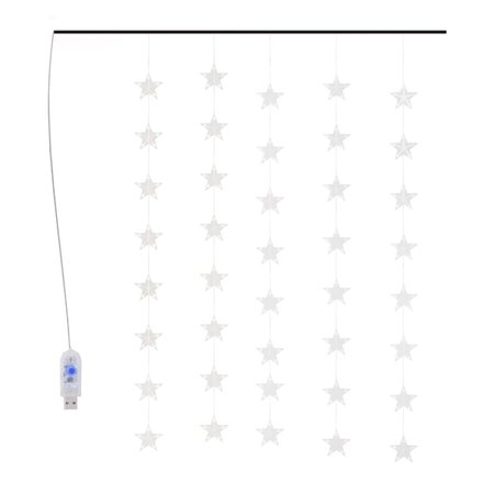 vidaXL Guirlande lumineuse à étoiles LED 200 LED Blanc 8 fonctions