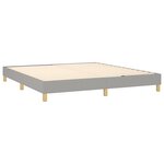 vidaXL Lit à sommier tapissier avec matelas Gris clair 180x200cm Tissu