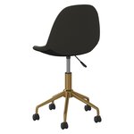 vidaXL Chaises pivotantes à manger lot de 4 Gris foncé Velours