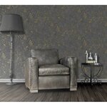 DUTCH WALLCOVERINGS Papier peint Motif de marbre Noir et doré