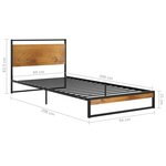 vidaXL Cadre de lit Métal 90x200 cm