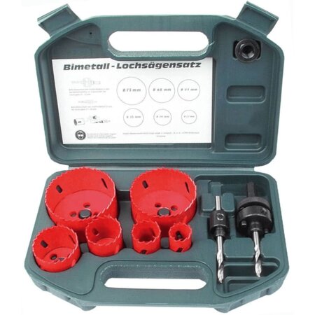 Brüder Mannesmann Kit de scie cloche Huit Pièces Acier rapide