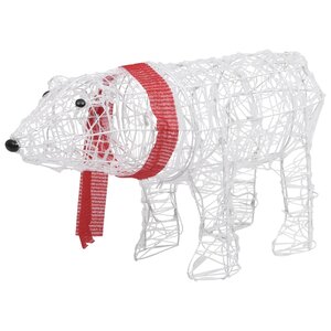 vidaXL Décoration lumineuse de Noël Ours 45 LED 71x20x38 cm Acrylique