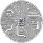 MICROCHIP 50th Anniversary 2 onces argent monnaie 5 Dollars Niue 2021
