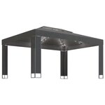 vidaXL Tonnelle avec guirlande lumineuse à LED 3x4 m Anthracite