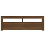 vidaXL Meuble TV avec lumières LED chêne marron 120x35x40 cm