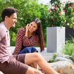 LECHUZA Jardinière CANTO Stone 40 High ALL-IN-ONE Gris pierre
